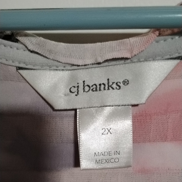 Pink and Red Ribbed Scoop Neck Tank Top - Picture 2 of 7